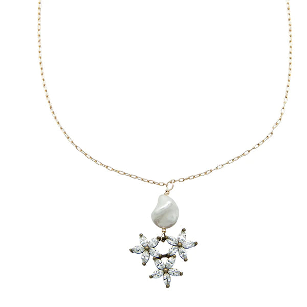 Pearl Rhinestone Necklace