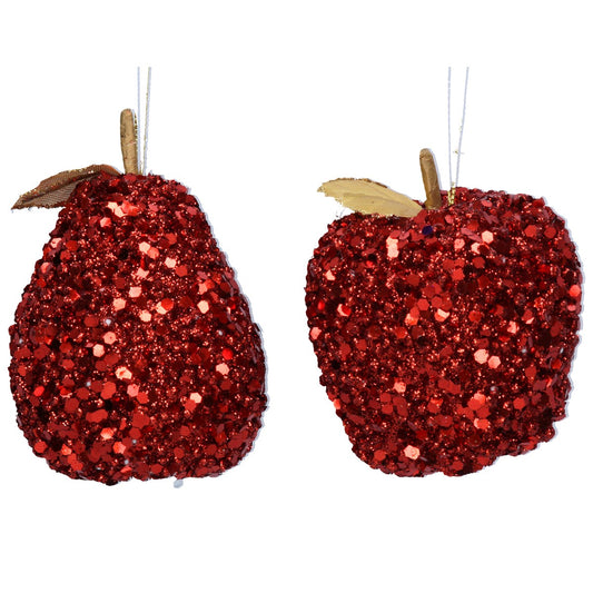 Christmas Red Apple & Pear Bauble
