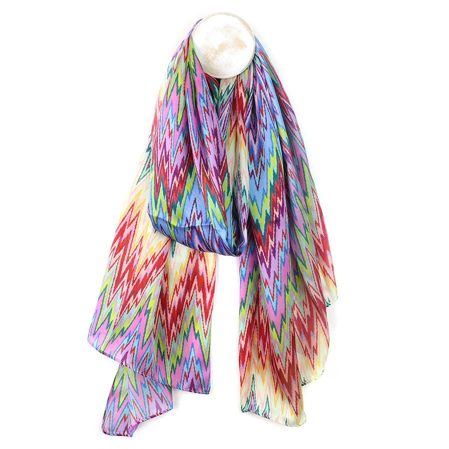 Mix Zig Zag Print Scarf