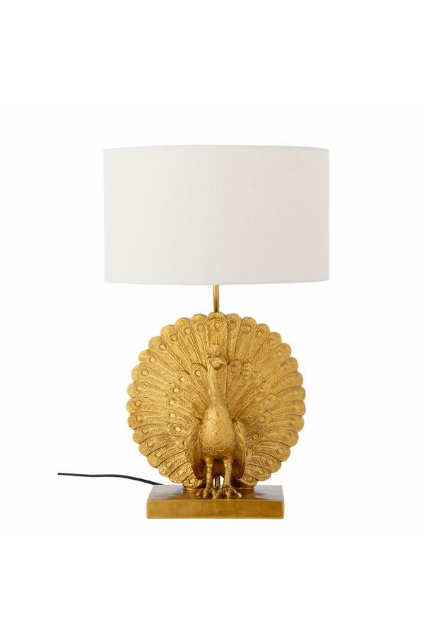 Peacock Table Lamp Gold