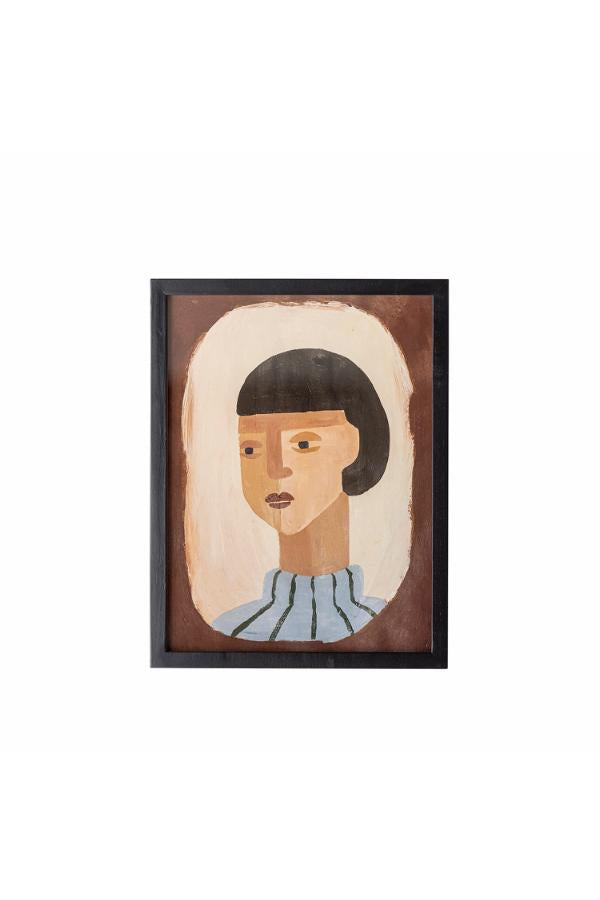 Amanda Illustration w/ Frame, Multi, Firwood
