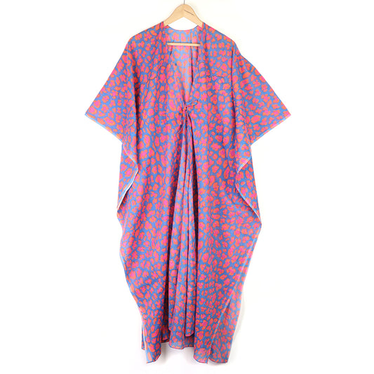 Blue and pink camo print cotton kaft