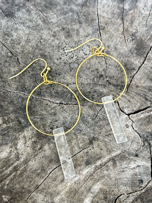 Clear Quartz Earrings