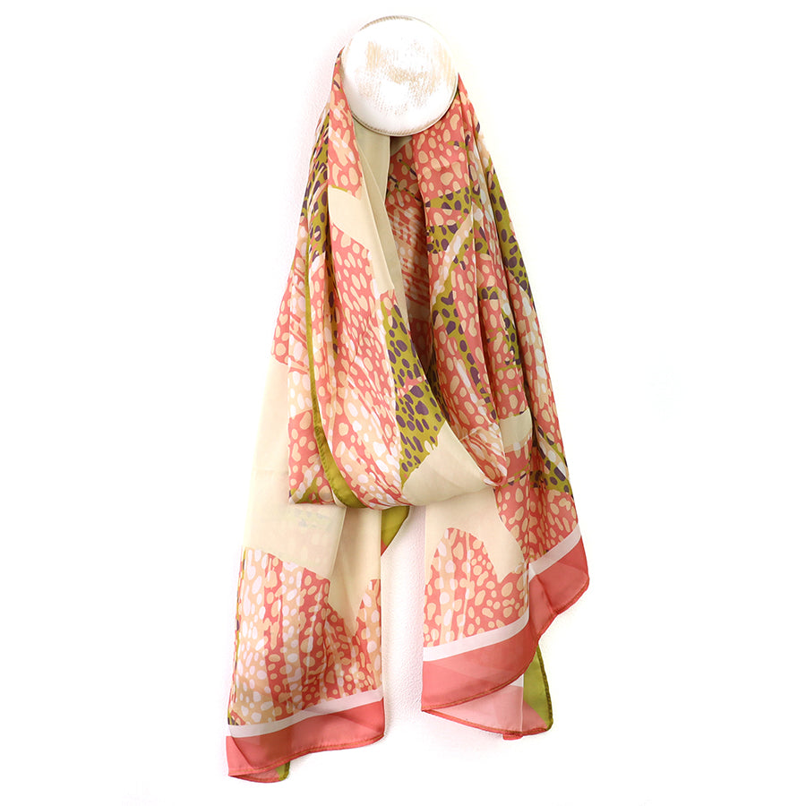 Peach & Lime Silky Scarf