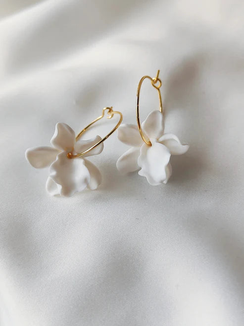 Floral Hoop Earrings