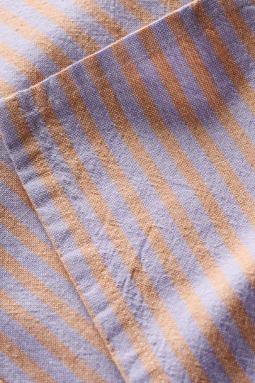 Tea towel Linea w/purple and rustic brown thin stripes