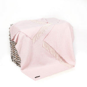 John Hanly Cashmere Throw Baby Pink