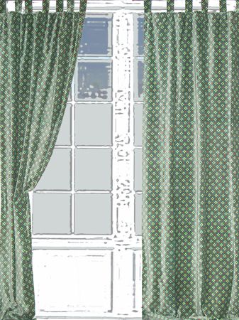 Velvet Curtain Green