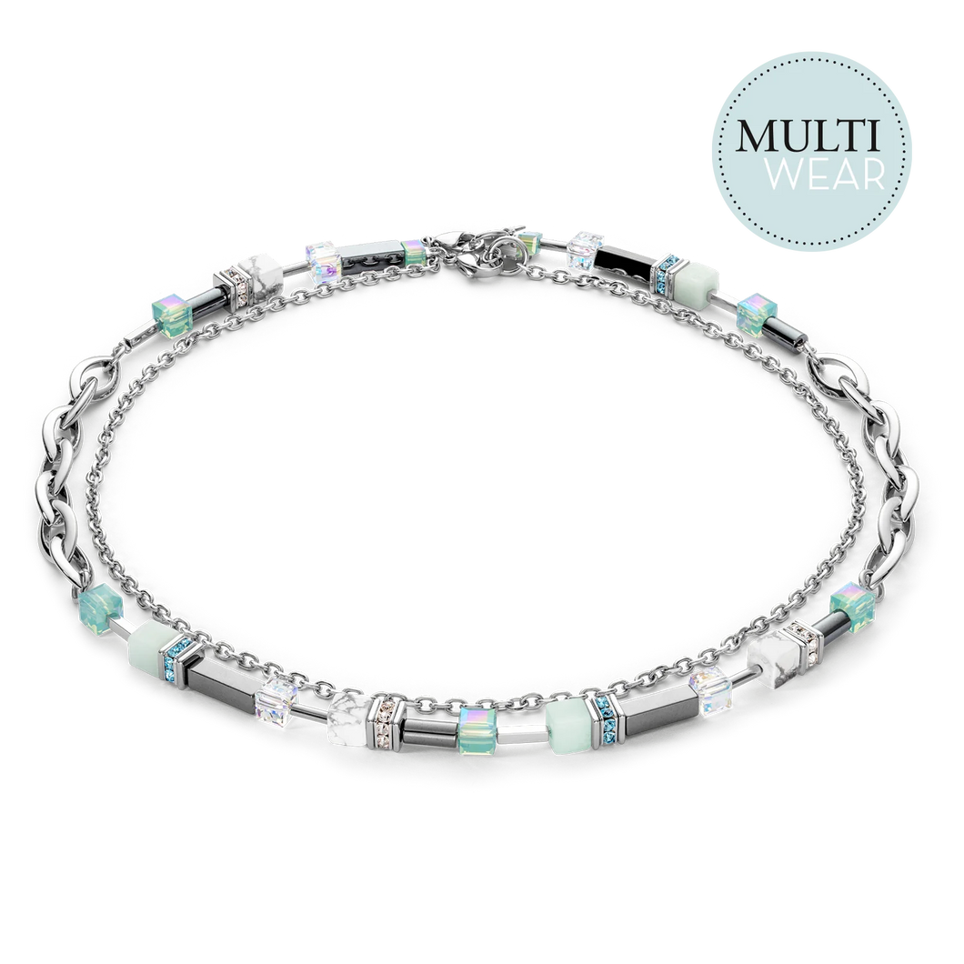Necklace Multi-wear Blue/Mint Green