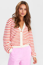 Load image into Gallery viewer, Stripe Cardigan - Cherry Tomato