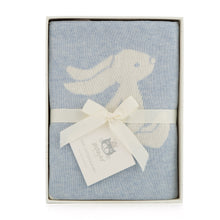 Load image into Gallery viewer, Bashful Blue Bunny Blanket