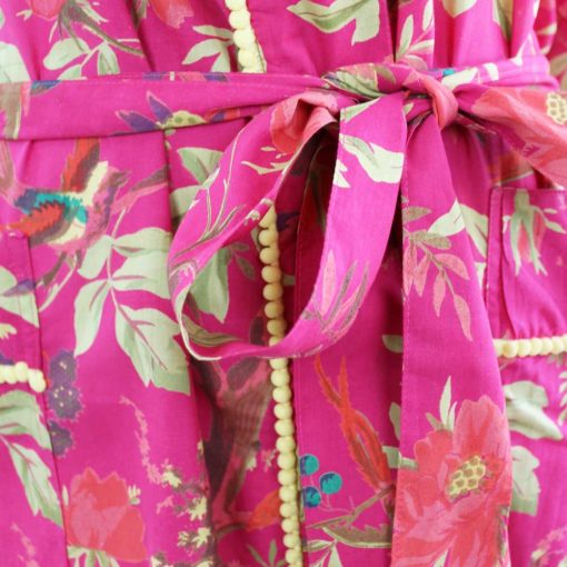 Hot Pink Bird Dressing Gown
