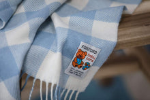 Load image into Gallery viewer, Foxford Blue Check Baby Blanket