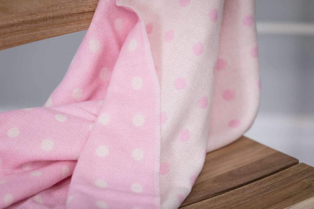 Foxford Pink Spot Baby Blanket