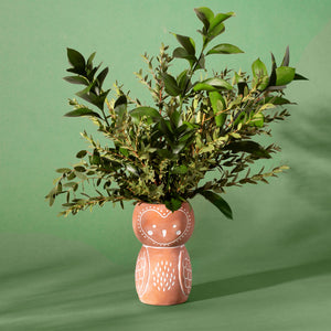 Owl Terracotta Vase