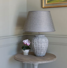 Load image into Gallery viewer, Stoneware Lamp Toro With Grey Shade