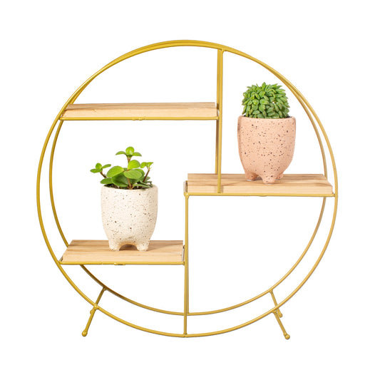 Round Shelf - Antique Gold