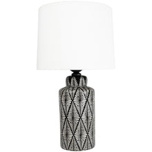 Load image into Gallery viewer, Lamp Indochine Noir with Ivory Shade