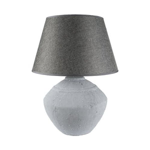Stoneware Lamp Leo With Grey Shade